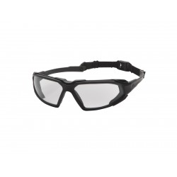 Lunettes de protection verres transparents et montures noires de la marque Strike systems (17008)