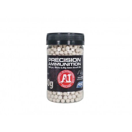 Bille airsoft 0.40 gramme en pot de 1000 billes de la marque ASG