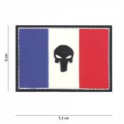 Patch 3D PVC Punisher France (avec velcro) de la marque 101 Inc (12059 | 444130-5340)