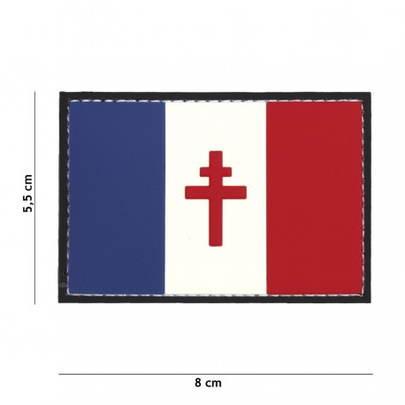 Patch 3D PVC France croix de Lorraine (avec velcro) de la marque 101 Inc (444130-4099)