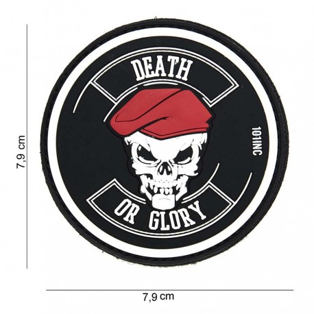 Patch 3D PVC Death or glory avec velcro de la marque 101 Inc (444130-3893)