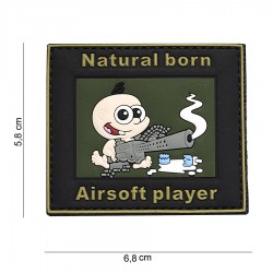 Patch 3D PVC Natural born avec velcro de la marque 101 Inc (444130-3963)