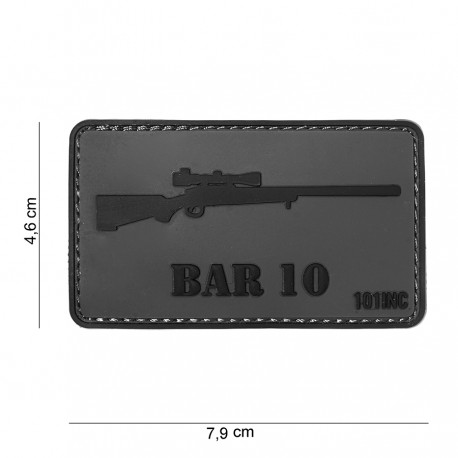 Patch 3D PVC BAR 10 avec velcro de la marque 101 Inc (444130-4031)