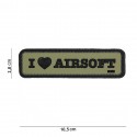 Patch 3D PVC I love airsoft