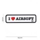 Patch 3D PVC I love airsoft avec velcro de la marque 101 Inc (444130-4080)