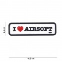 Patch 3D PVC I love airsoft