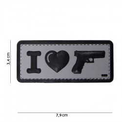 Patch 3D PVC I love my sidearm avec velcro de la marque 101 Inc (444130-4089)