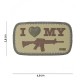 Patch 3D PVC I love my M4 avec velcro de la marque 101 Inc (444130-4091)