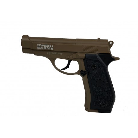 Réplique airgun - P84 tan CO2 non blow back full métal de la marque Swiss arms (288763)