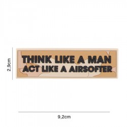 Patch 3D PVC Think like a man (avec velcro) de la marque 101 Inc (9088 | 444130-7292)