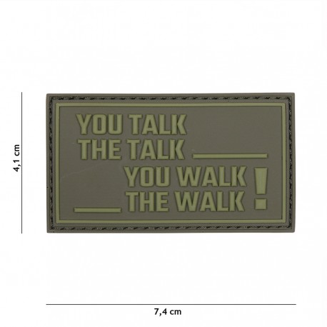 Patch 3D PVC You talk the talk vert (avec velcro) de la marque 101 Inc (19026 | 444130-5245)