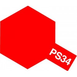 Peinture en spray pour carrosserie en polycarbonate - Peinture PS34 rouge Ferrari 100 ml de la marque Tamiya (86034)