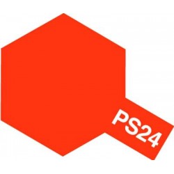 Peinture en spray pour carrosserie en polycarbonate - Peinture PS24 orange fluo 100 ml de la marque Tamiya (86024)
