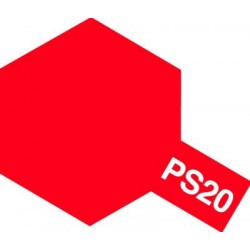 Peinture en spray pour carrosserie en polycarbonate - Peinture PS20 rouge fluo 100 ml de la marque Tamiya (86020)