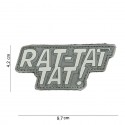 Patch 3D PVC Rat tat tat gris