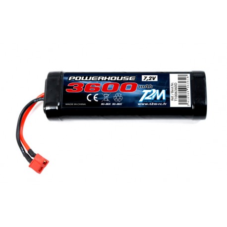 Radiocommandé (RC) - Batterie Ni-Mh 7.2V - 3600 mAh (cosse dean femelle) de la marque T2M (T1006360D)