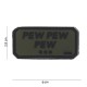 Patch 3D PVC Pew pew pew vert (avec velcro) de la marque 101 Inc (10084 | 444100-3769)