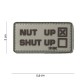 Patch 3D PVC Nut up gris et vert (avec velcro) de la marque 101 Inc (10081 | 444100-3812)