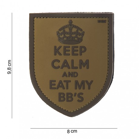 Patch 3D PVC Keep calm brun (avec velcro) de la marque 101 Inc (10110 | 444180-3841)