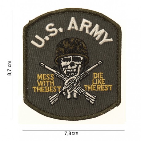 Patch tissu (à coudre) US army skull de la marque 101 Inc (3055 | 442306-735)