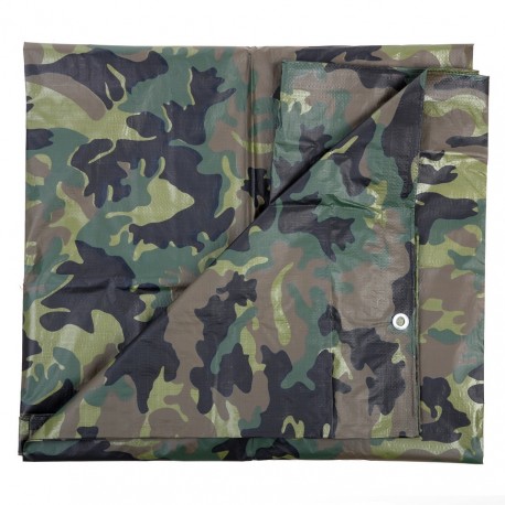 Bâche camouflage woodland 3.8 x 5 m de la marque Fosco (319607)